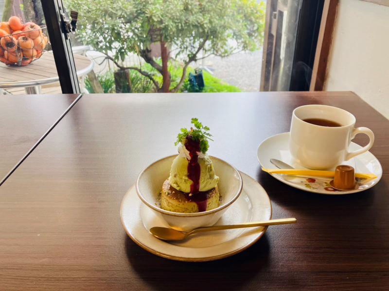 店内からの眺めも良い | cafe河野(KAWANO)熊本市東区若葉2丁目
