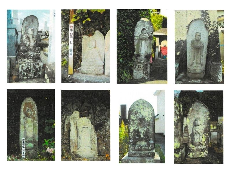 屋根の設置がない放牛石仏の一例