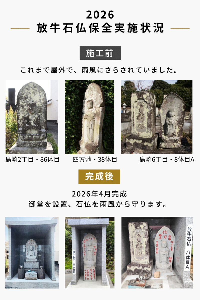放牛石仏・御堂設置実績2026